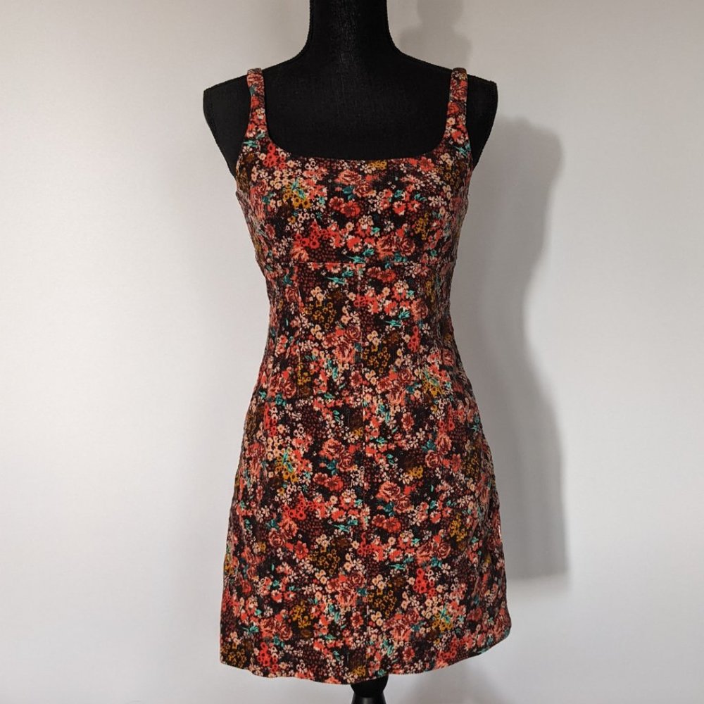 Target Women's Cord Fitted Pinafore Dress - Wild Fable™ Pink Floral XS
